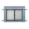 Fireplace Glass Doors Clairmont Medium Skyline Nickel CM-3011SN - alternate 3
